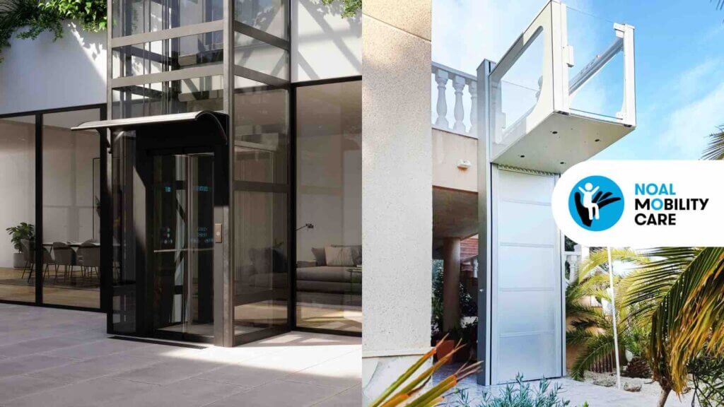 Montacarichi con vano aperto e chiuso