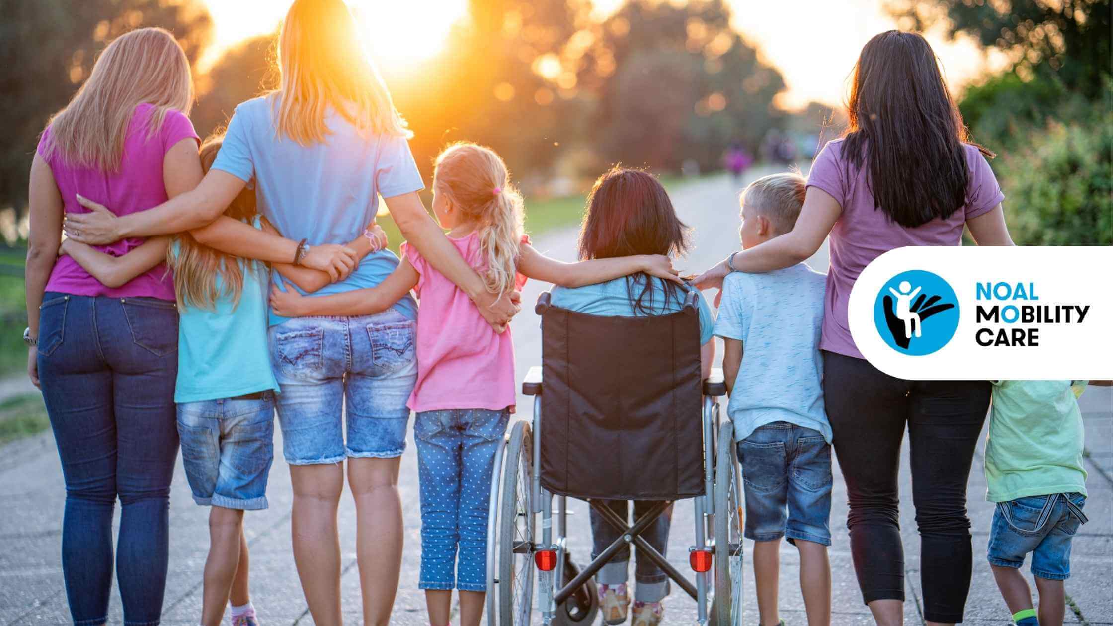 Un gruppo di persone di diverse età che hanno disabilità