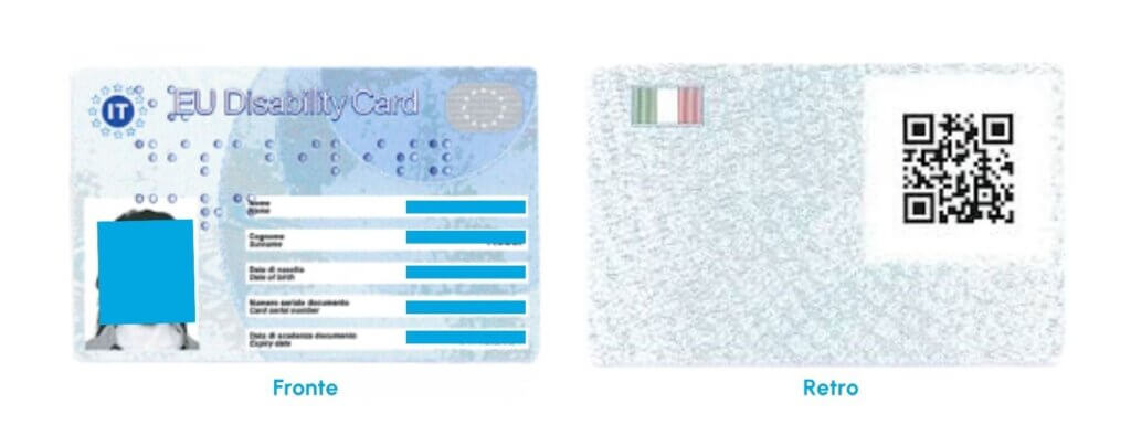 Esempio Disability Card Italiana