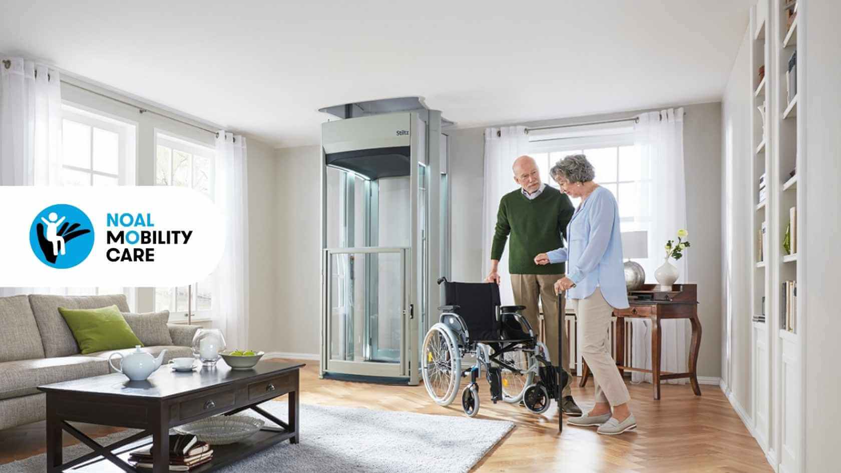 Miniascensori senza fossa per persone in piedi o per carrozzine