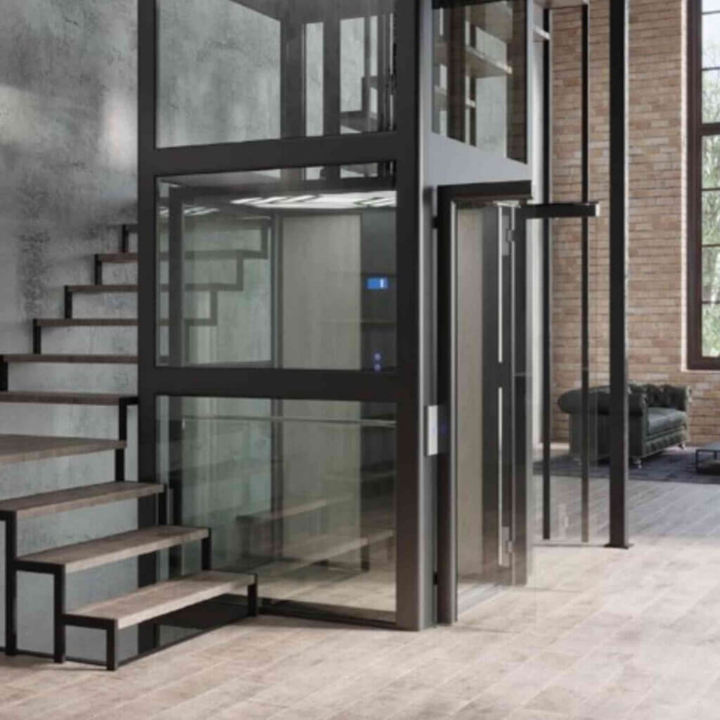 Un miniascensore nero