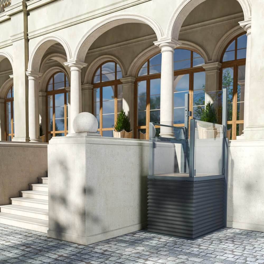 Piattaforma elevatrice in ambiente esterno